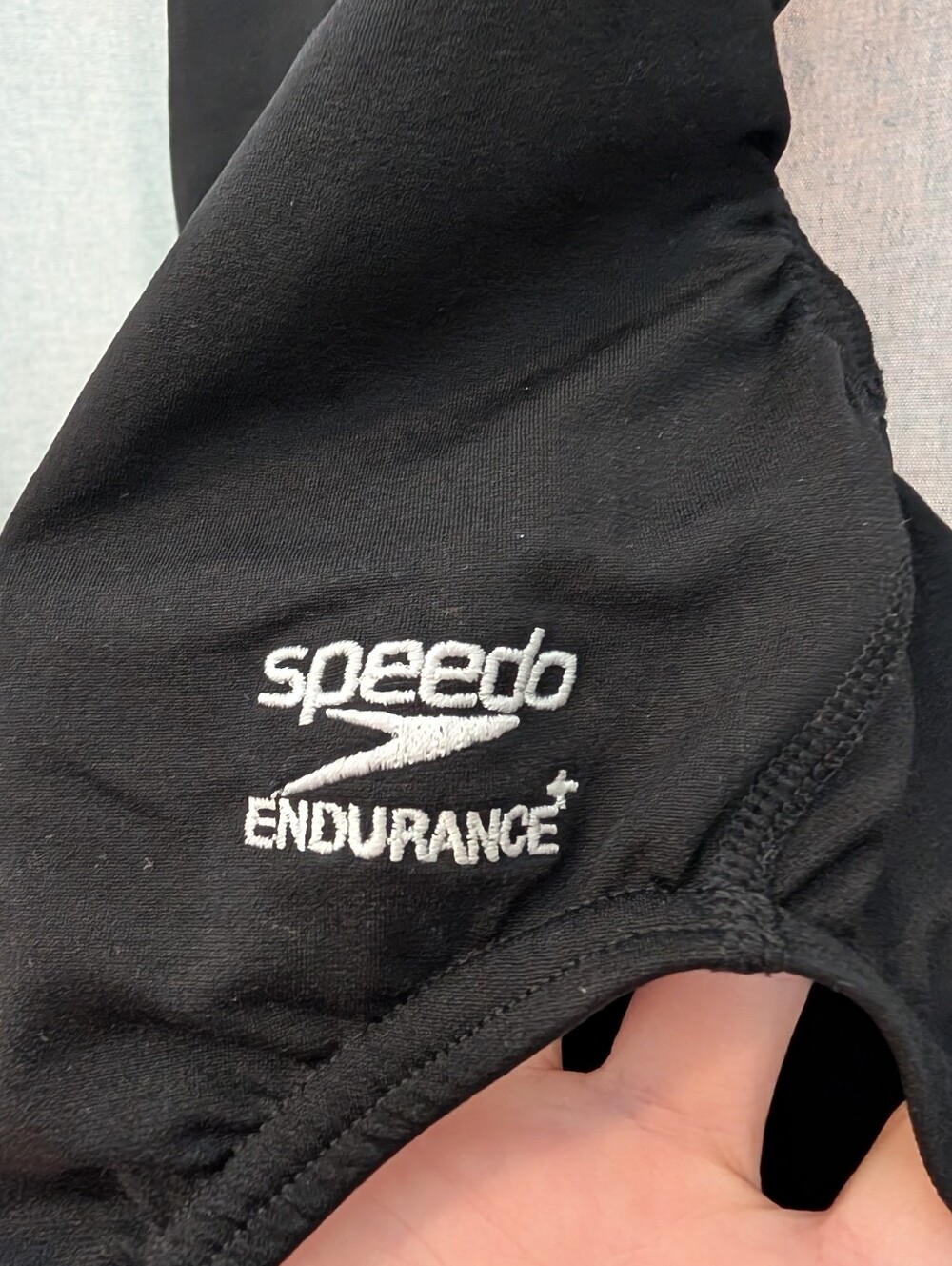 Speedo Black Endurance+ Embroidered Logo Swimwear